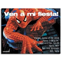 c0065 - Invitaciones de cumpleaños - Spiderman. 
