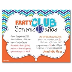 c0180 - Invitaciones de cumpleaños - Club