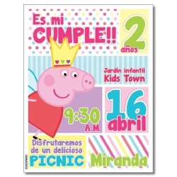 c0270 - Invitaciones de cumpleaños - Peppa pig