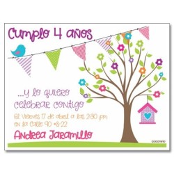 c0278 - Invitaciones de cumpleaños - Árbol