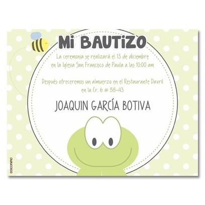 Invitaciones de Bautizo