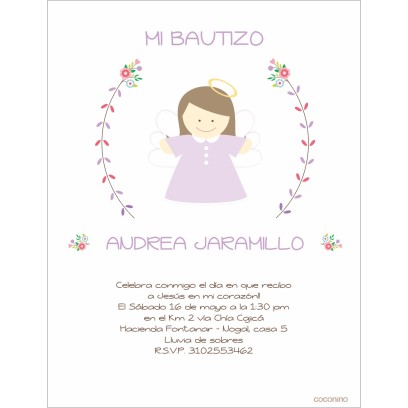 Invitaciones de Bautizo