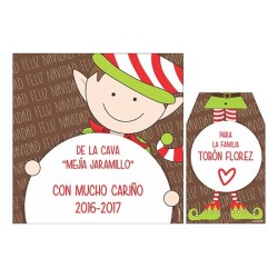 v0002 - Wine bag, label and card - Elf