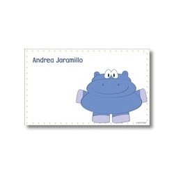 Label cards - hippo