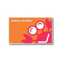p5708 naranja - Tarjetas de presentación - Cangrejo