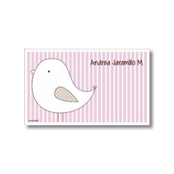 p6706 rosado - Tarjetas de presentación - Pájaro