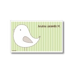 p6706 verde - Tarjetas de presentación - Pájaro