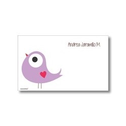p6710 violeta - Tarjetas de presentación - Pájaro