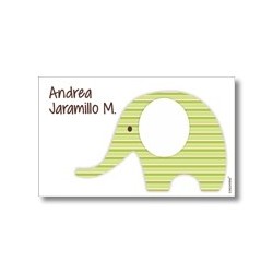 p7101 verde - Tarjetas de presentación - Elefante