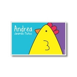 Label cards - chick