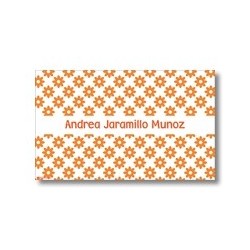 p0205 naranja - Tarjetas de presentación - Flores