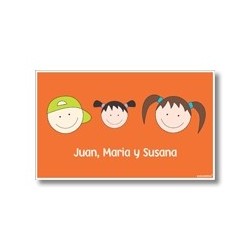p6206 naranja - Tarjetas de presentación - Familia