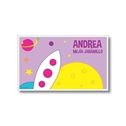 p9110 Label cards - Space rocket
