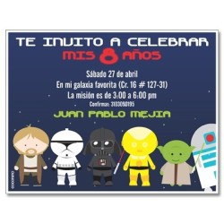 c0316 - Invitaciones de cumpleaños - Star Wars