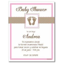 b0006 S Rosado - Invitaciones - Baby Shower