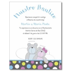 Invitations Baptism - Bear