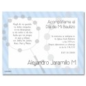 b0020 B Azul - Invitaciones - Bautizo