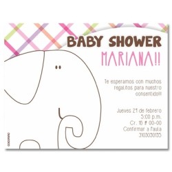 b0056 S rosado - Invitaciones - Baby Shower