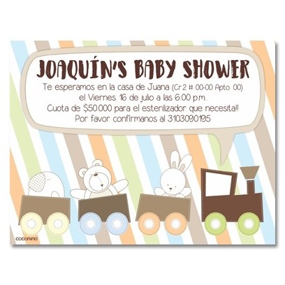 b0034 S Azul - Invitaciones - Baby Shower 