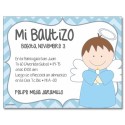 b0027 Azul - Invitaciones - Bautizo