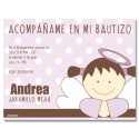 b0028 Violeta - Invitaciones - Bautizo